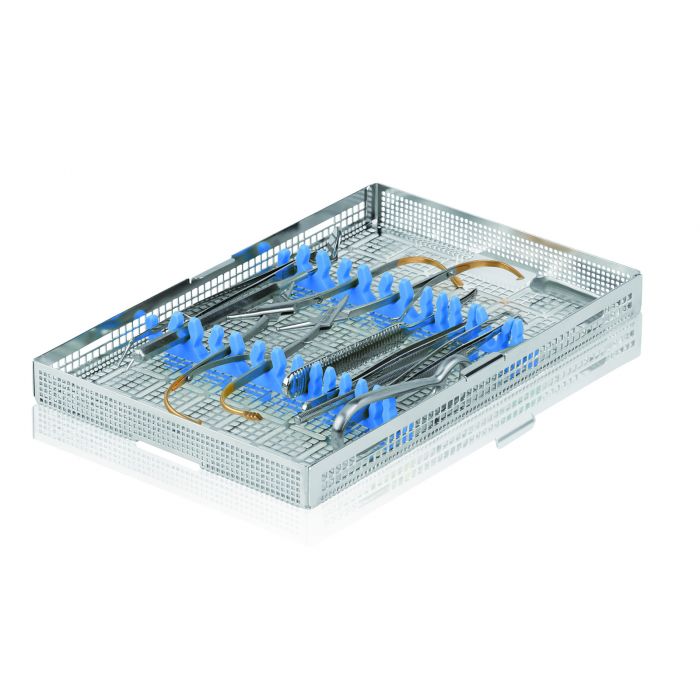 Instrumentæske MELAstore-Tray 100. Mål: 27,5 x 17,6 x 3 cm. Autoklaverbar.